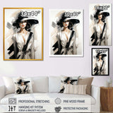 Black and white Fashion top model woman runway  III - Fashion Canvas Wall Art