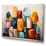 Mystical religion Stones enigmatic relics collage I - Spiritual Canvas Wall Art