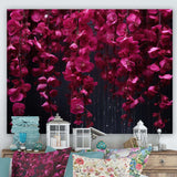 Pink and black Blossom Cascade fuschia flowers - Floral Canvas Wall Art