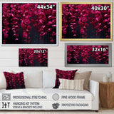 Pink and black Blossom Cascade fuschia flowers - Floral Canvas Wall Art