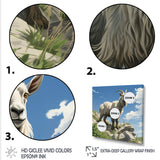 Mountain goat portrait adventure - Goat Framed Canvas Art
