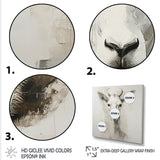 White Echoes of the Alpine goat portrait - Goat Large Canvas Wall Art