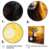 Yellow Sunset meadow goat - Goat Canvas Wall Art