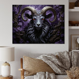 Abstract purple goat King - Goat Wall Art Prints