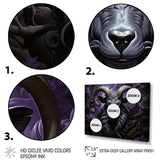 Abstract purple goat King - Goat Wall Art Prints