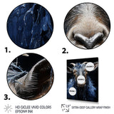 Blue celestial goat portrait - Goat Home Decor Art