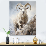 Cliff Climber Chamois goat - Goat Framed Canvas Art