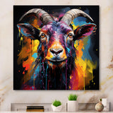 Popart Goat gazing portrait - Goat Wall Decor