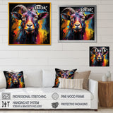 Popart Goat gazing portrait - Goat Wall Decor