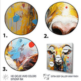 Yellow pop art Goat portrait - Goat Wall Decor