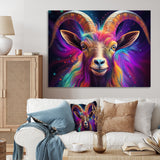 Celestial Gazing Goat portrait - Goat Wall Art Prints