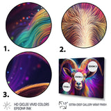 Celestial Gazing Goat portrait - Goat Wall Art Prints