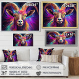 Celestial Gazing Goat portrait - Goat Wall Art Prints