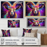 Celestial Gazing Goat portrait - Goat Wall Art Prints