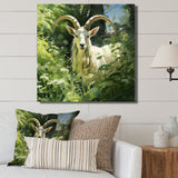Pastoral goat Portrait - Goat Framed Canvas Art