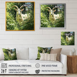 Pastoral goat Portrait - Goat Framed Canvas Art