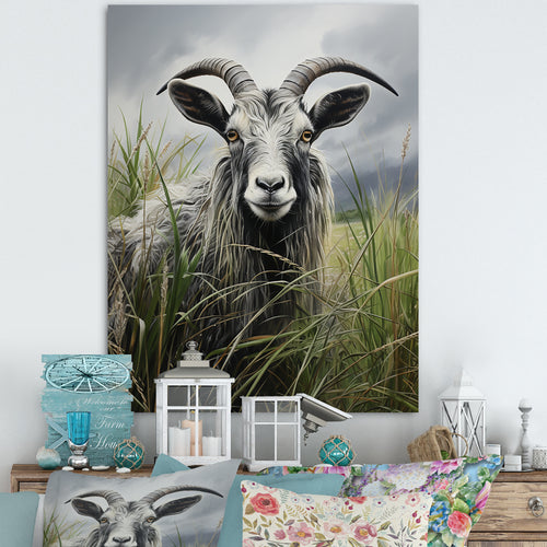 Grey meadow buck Goat Peaks - Goat Home Decor Art