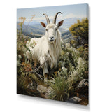 White meadow buck Goat Peaks - Goat Bedroom Wall Art