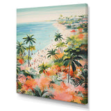 Pastel color Coastal Beach Scene paradise III - Coastal Canvas Wall Art