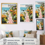 Coastal Beach Scene paradise in pastel color II - Coastal Canvas Wall Art