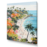 Coastal Beach Scene paradise in pastel color III - Coastal Canvas Wall Art