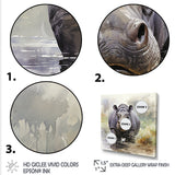 Grey Serene Hippo Majesty - Hippopotamus Home Decor Art