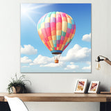 Hot Air Balloon in the sky I - Hot Air Balloon Canvas Wall Art