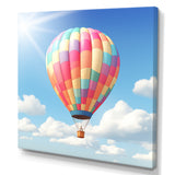 Hot Air Balloon in the sky I - Hot Air Balloon Canvas Wall Art