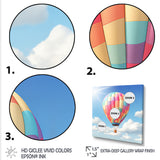 Hot Air Balloon in the sky I - Hot Air Balloon Canvas Wall Art