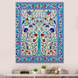 Blue Tiled marocain door III - Abstract Canvas Wall Art