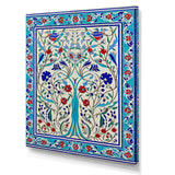 Blue Tiled marocain door III - Abstract Canvas Wall Art