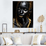 Black and gold Feminine Essence portrait 4 - Fashion Canvas Wall Art