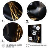 Black and gold Feminine Essence portrait 4 - Fashion Canvas Wall Art