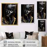 Black and gold Feminine Essence portrait 4 - Fashion Canvas Wall Art