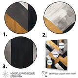 Black and gold Geometric tiles 5 - Abstract Canvas Wall Art