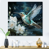 Green floral dancing Hummingbird - Hummingbird Wall Decor