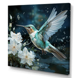 Green floral dancing Hummingbird - Hummingbird Wall Decor