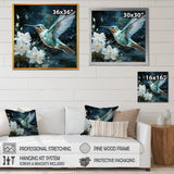 Green floral dancing Hummingbird - Hummingbird Wall Decor
