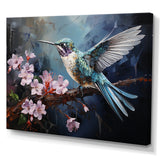 Pink Fluttering Emerald Hummingbird - Pink Hummingbird Wall Art