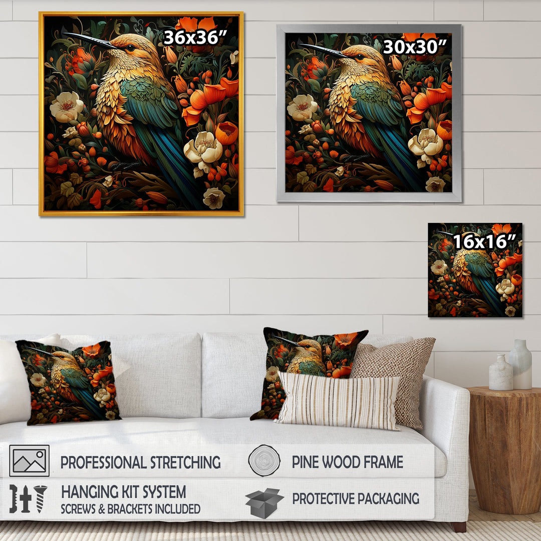Hummingbird Gardens Guardian - Hummingbird Canvas Wall Art