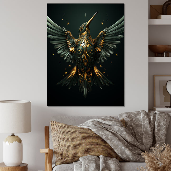 Blue Harmonious Hovering Hummingbird - Hummingbird Wall Decor