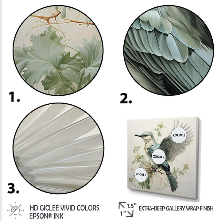 Hummingbird Jade Journey 1 - Animals Canvas Wall Art