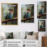 Blue and green Radiant hummingbird Beauty - Hummingbird Framed Canvas Art