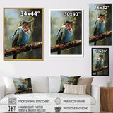 Blue and green Radiant hummingbird Beauty - Hummingbird Framed Canvas Art