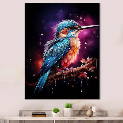 Blue Hummingbird twilight - Hummingbird Wall Decor