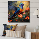 Blue Vigorous Vibrance Hummingbird - Hummingbird Wall Art Prints