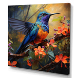 Blue Vigorous Vibrance Hummingbird - Hummingbird Wall Art Prints