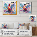 Blue and purple Vibrant hummingbird - Blue Hummingbird Wall Art
