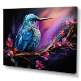 Blue Hummingbird floral twilight Wonder - Hummingbird Home Decor Art