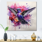 Hummingbird Fluttering Jewel - Hummingbird Living Room Wall Art